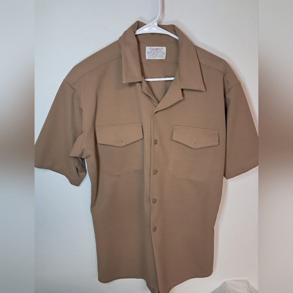 Vintage NWOT United States Navy Button up shirt Creighton Sz L 16-16.5 no issues